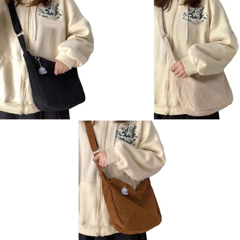 

2023 NEW Corduroy Crossbody Bag for Girl Versatile Shoulder Bag Bag