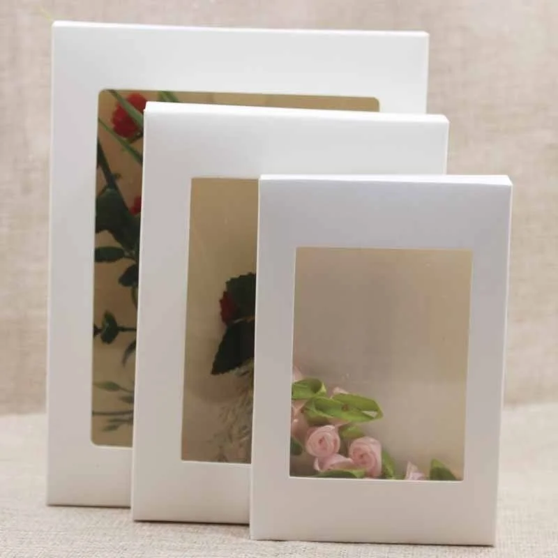 10 Stück DIY-Papierbox mit Fensterpapier, Geschenkbox, Kuchenverpackung für Hochzeit, Zuhause, Party, Muffin-Verpackung – Detail 3