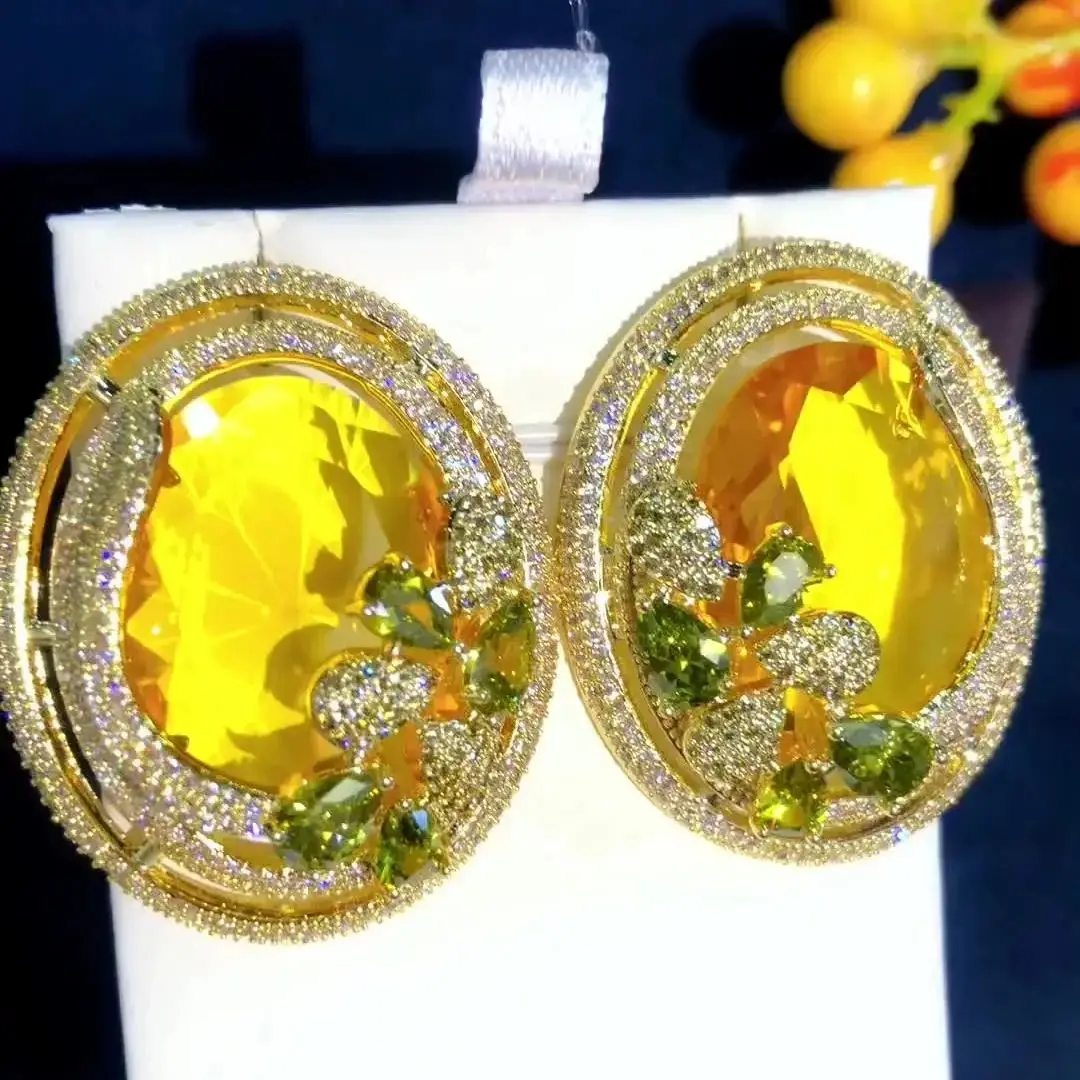 

Missvikki New Luxury Shiny Round Earrings For Women Wedding Party CZ Dubai Bridal Earrings boucle d'oreille Trendy Jewelry Gift