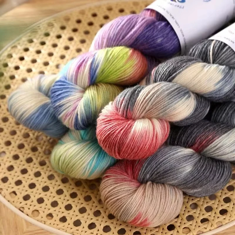 Merino Wool Yarn, 1Pc 100g/roll, Handmade Dyed, 270M, For Sweater Scarf Hat
