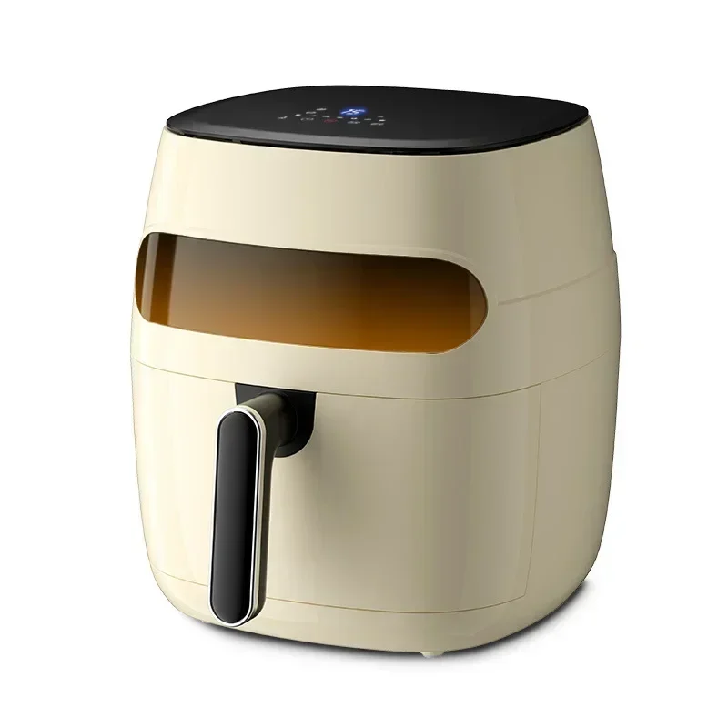 8.5 QT Touch Screen Air Fryer - Large Capacity, Visible Window,  Non-Stick-White