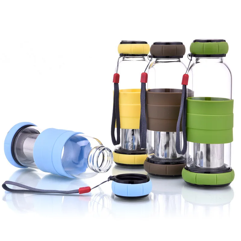 

Water Cup Kettle Rope Bpa Portable Strainer Juice 420/550ML Tea Steel Free Bottle Stainless Creative Directly Drink Glass Fruit