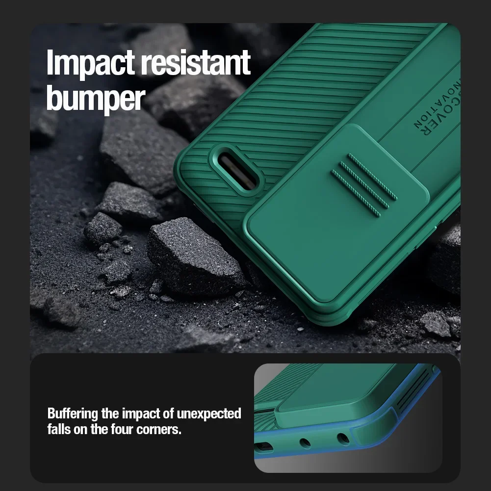 Nillkin Matte for Xiaomi Redmi Note 13 Pro Plus Camshield Case Frosted Shield Hard PC Slide Camera Military Soft TPU Back Cover