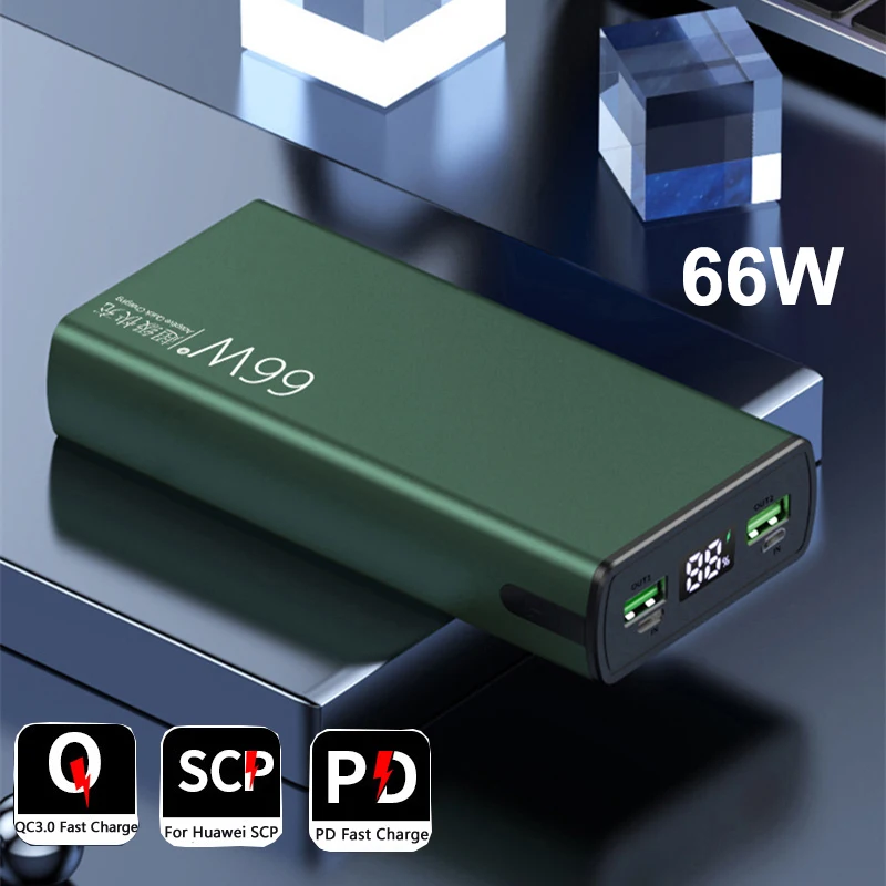 

66W Super Fast Charging 20000mAh Power Bank for Huawei P40 Powerbank Portable Charger for iPhone 14 13 Xiaomi Samsung Poverbank