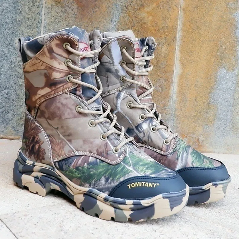 Men's Desert Camouflage Boots Special Combat Outdoor High Top Shoes for Men Cs Fans Tactical Boots Men's Hunter Sneakers