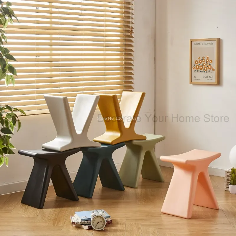 

Nordic Household Shoe Changing Stool Creative Small Bench Modern Minimalist Small Stool Low Stool Special-shaped Stool