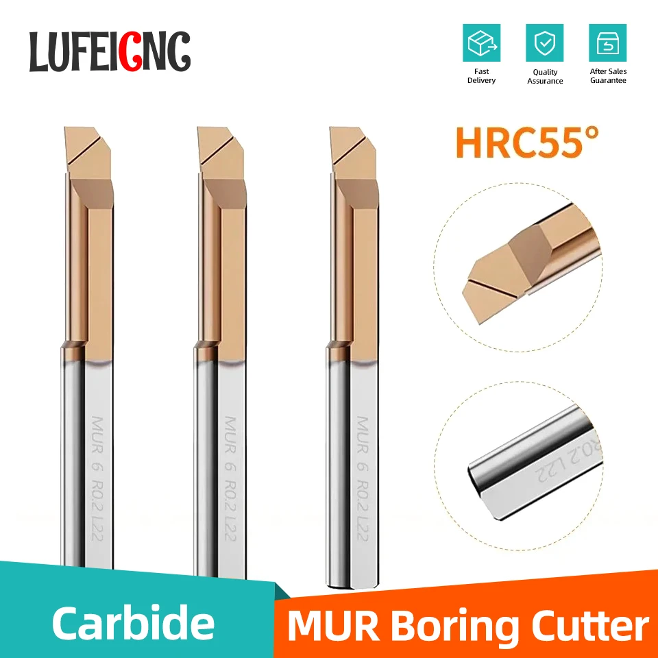 Lufeicnc MUR Carbide Boring Cutter Lathe Cutter Turning Inner Circle Processing Steel Boring Tools Tungsten Steel CNC Cutters