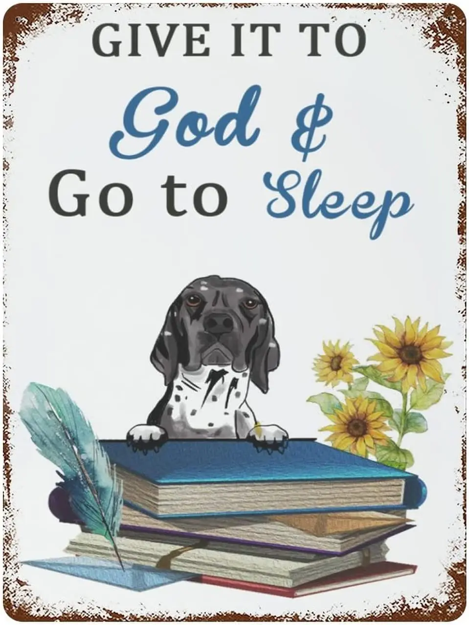 Divertente Retro Vintage Metal Tin Sign 16 "X 12" Regalalo A God & Go To Sleep Sign Bar Pub Club Cafe Restaurant Kitchen