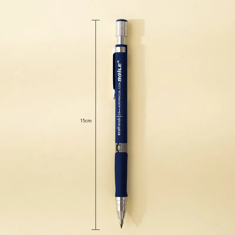 2.0mm Mechanical Pencil Set 2B Automatic Pencils With Black Lead Refills For Writing mechanical pencil set