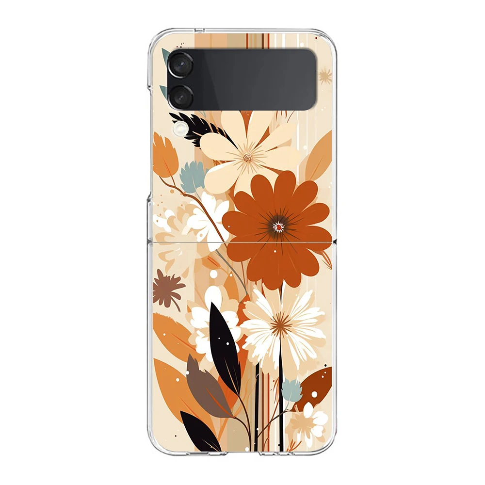 Sunflower Transparent Shockproof Hard PC Phone Case - Foldable Design
