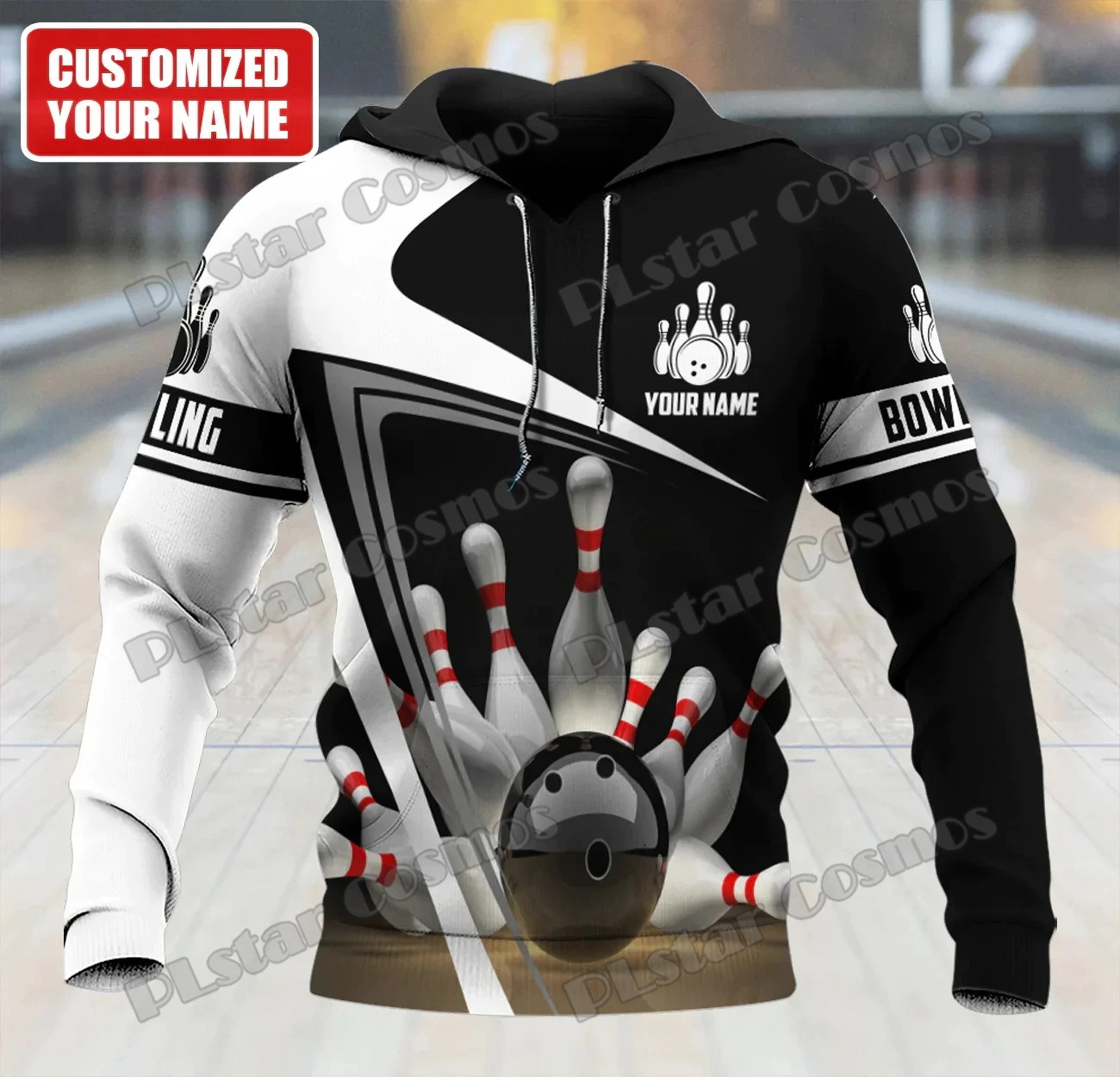 Personalized Name Bowling 3D Printed Mens Hoodie & Sweatshirt autumn Unisex Casual zipper Pullover For Bowling Lover Gift DK570