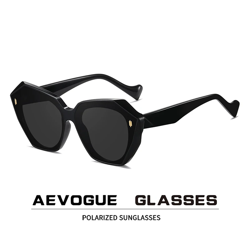 

AEVOGUE 2023 New Women's Polarized Sunglasses Diamond Cutting Design High Quality Plate Frame Elastic TR90 Mirror Legs AE1504