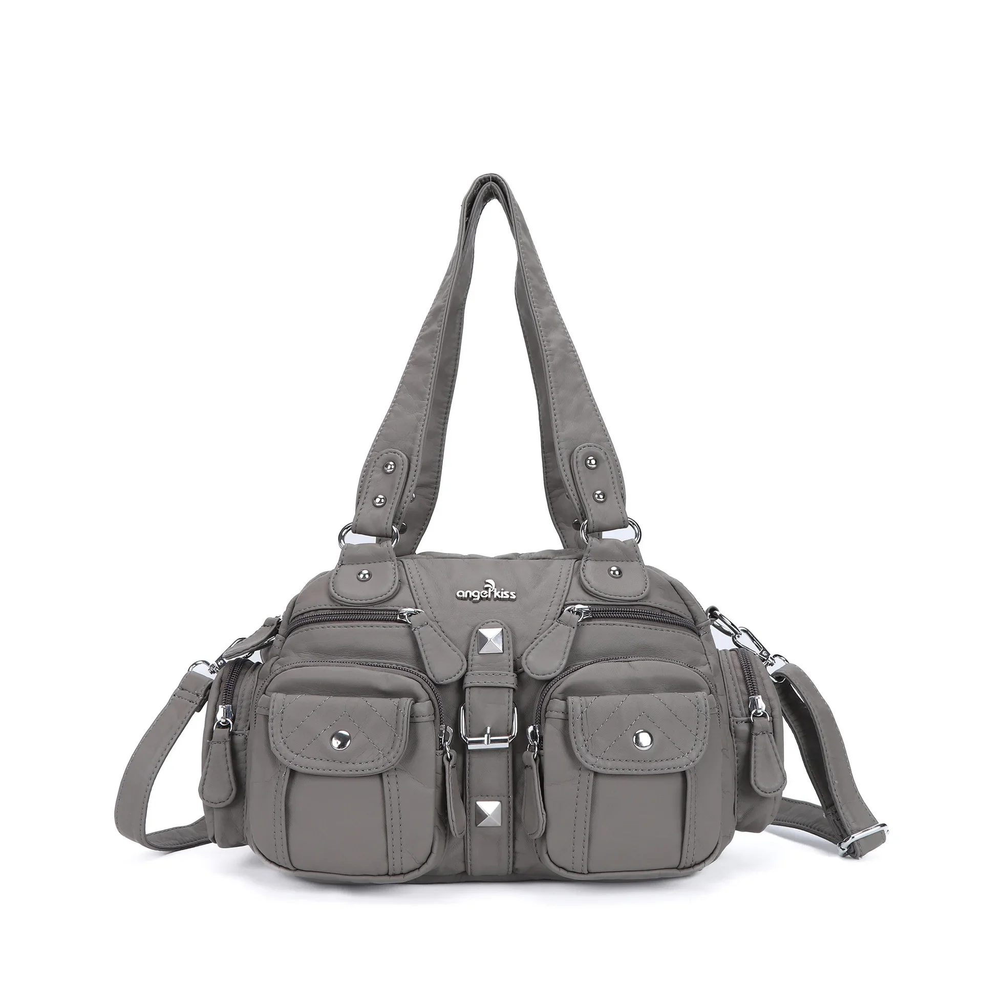 Angelkiss Women Handbags Satchel Top-handle Handbag PU Shoulder Bag Dumpling Pack Give Gifts Shoulder Bags Phone Money Pack 6