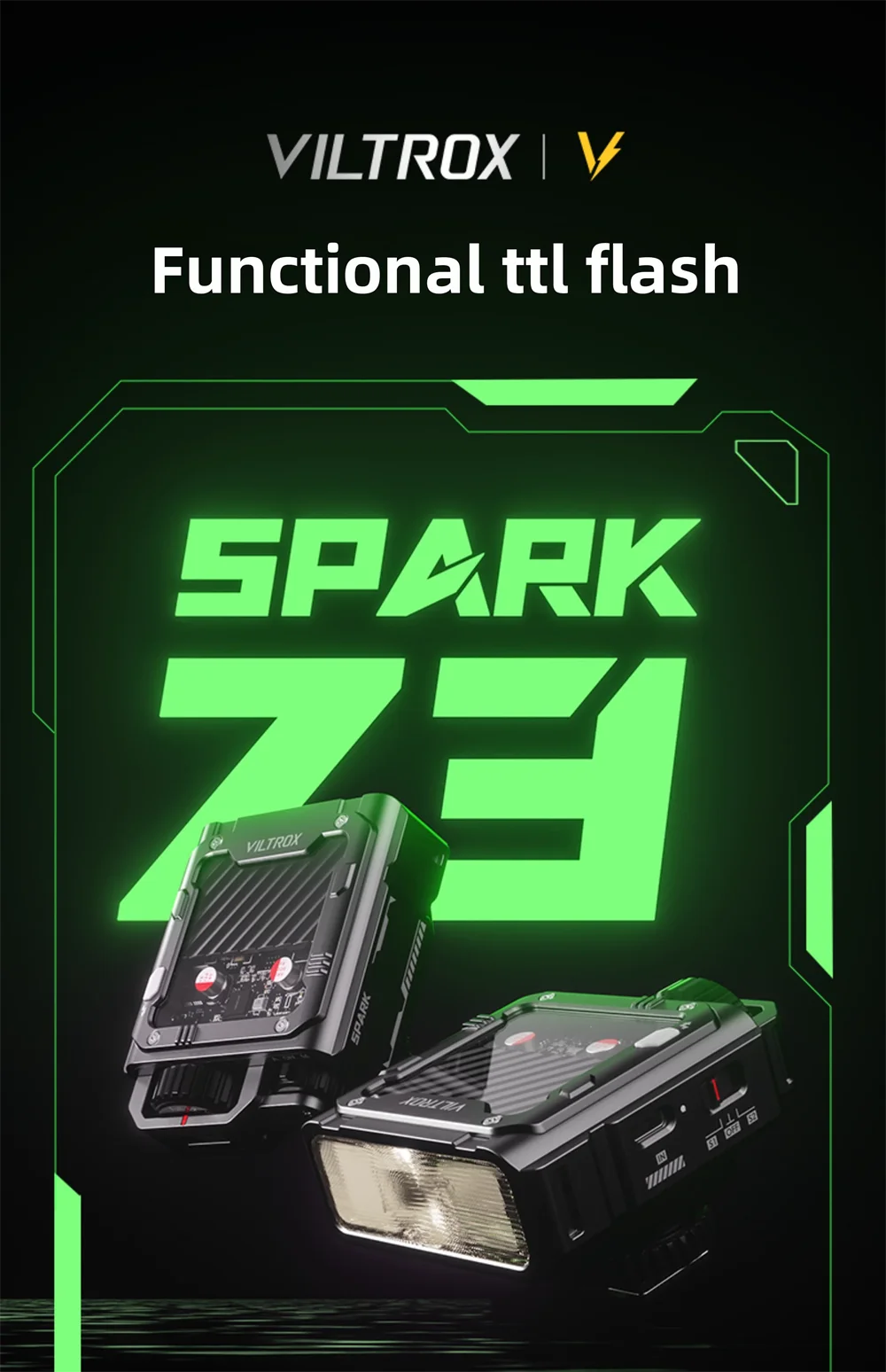 VILTROX Spark Z3 on Camera Flash Speedlite for Nikon Sony Fujifilm Canon DSLR Ca
