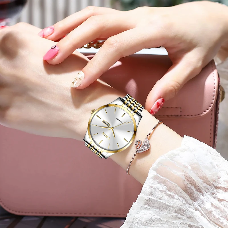LIGE 2023 New Gold Watch Women Watches Ladies Creative Steel Women's Bracelet Watches Female Waterproof Clock Relogio Feminino