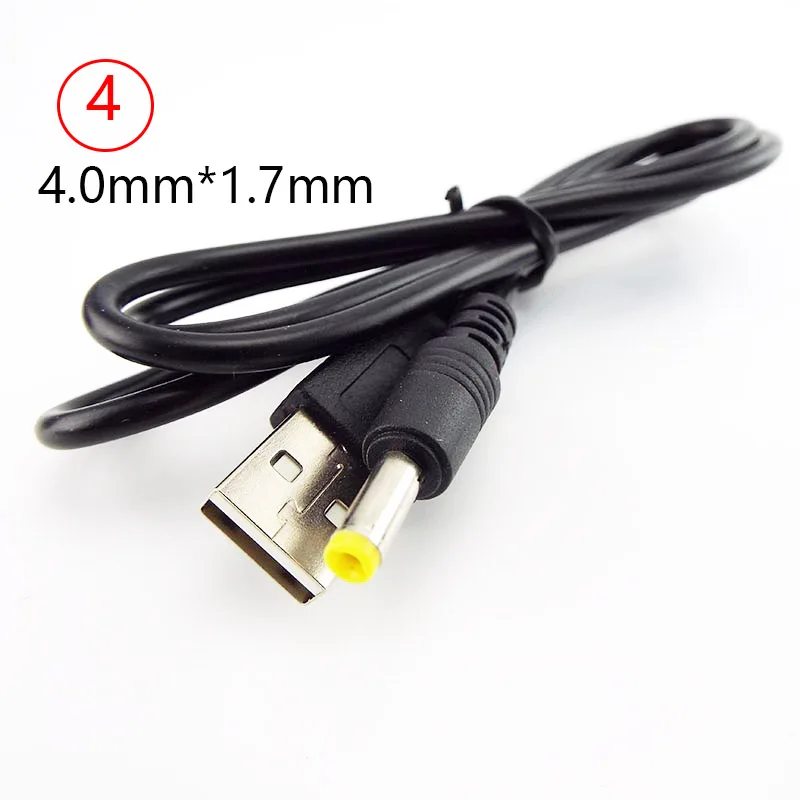 Universal USB A to DC Power Supply Extension Cable - Multi-Size Plug Jack Connector