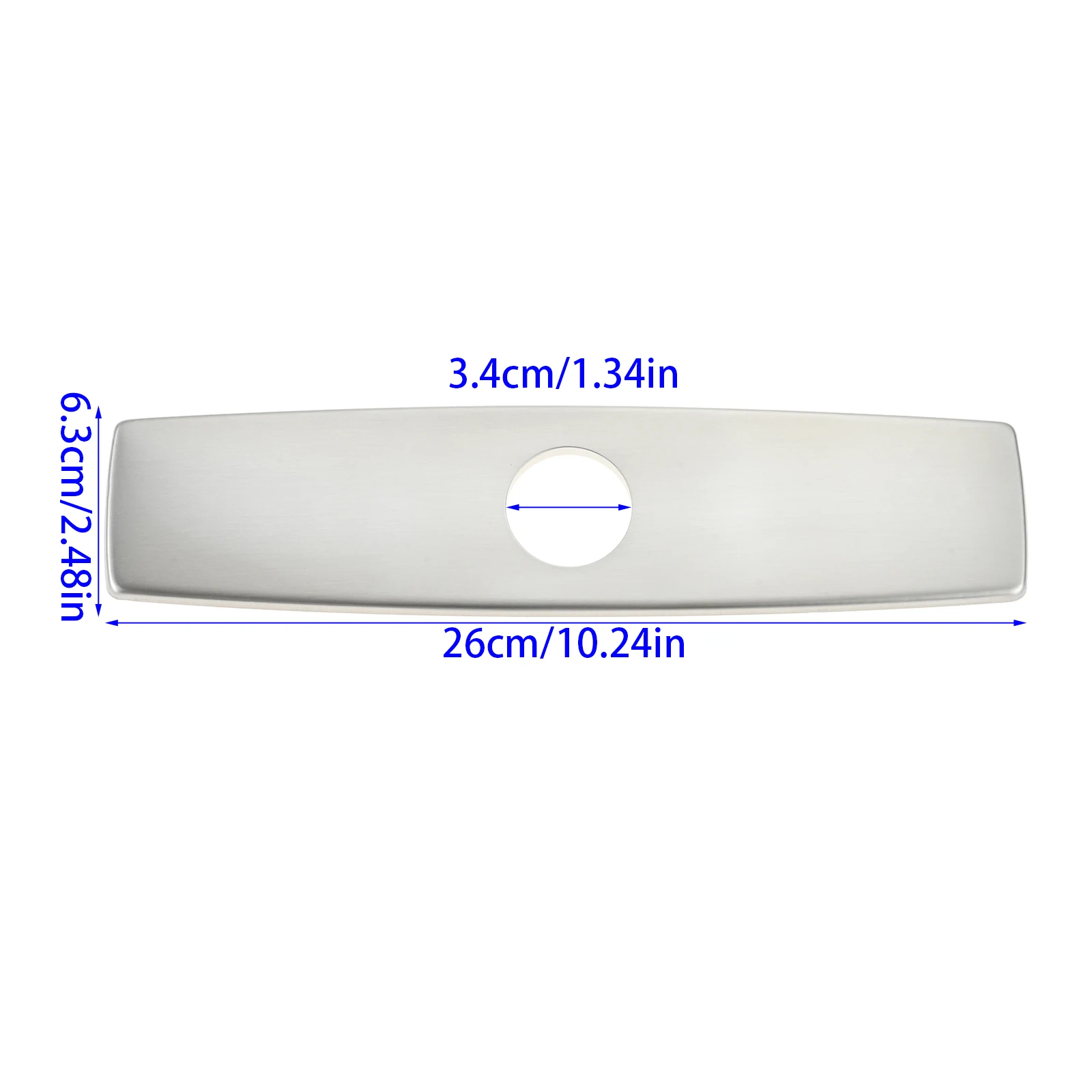 Stainless Steel Deck Plate for Kitchen or Bathroom Sink – Single or Triple Hole Decorative Faucet Cover