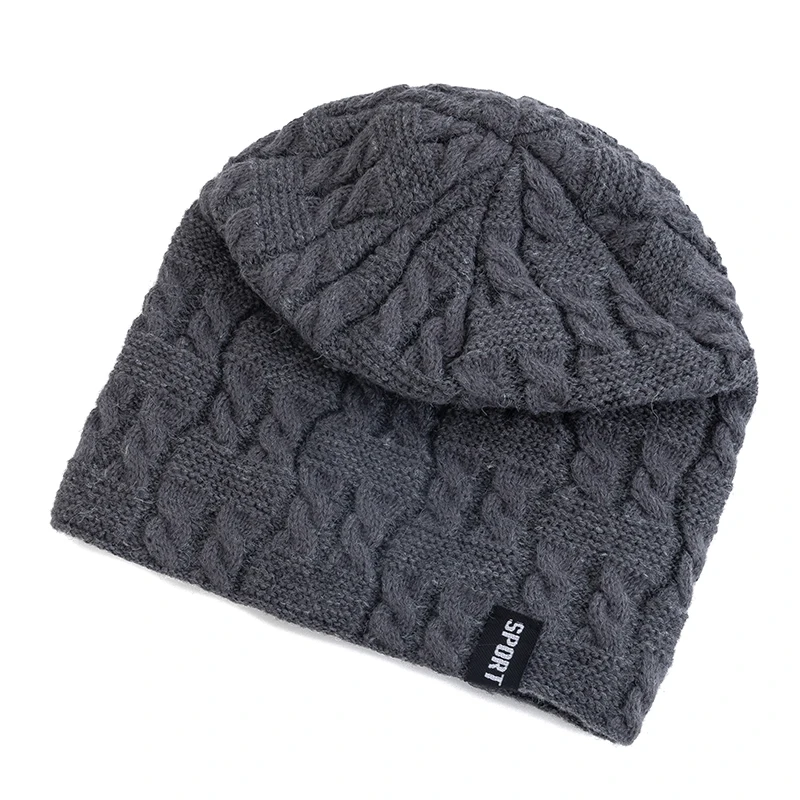 Hot Sale Unisex Winter Beanie Hat Classic Sports Label Knit Hat For Men Women Casual Chic Winter Hat