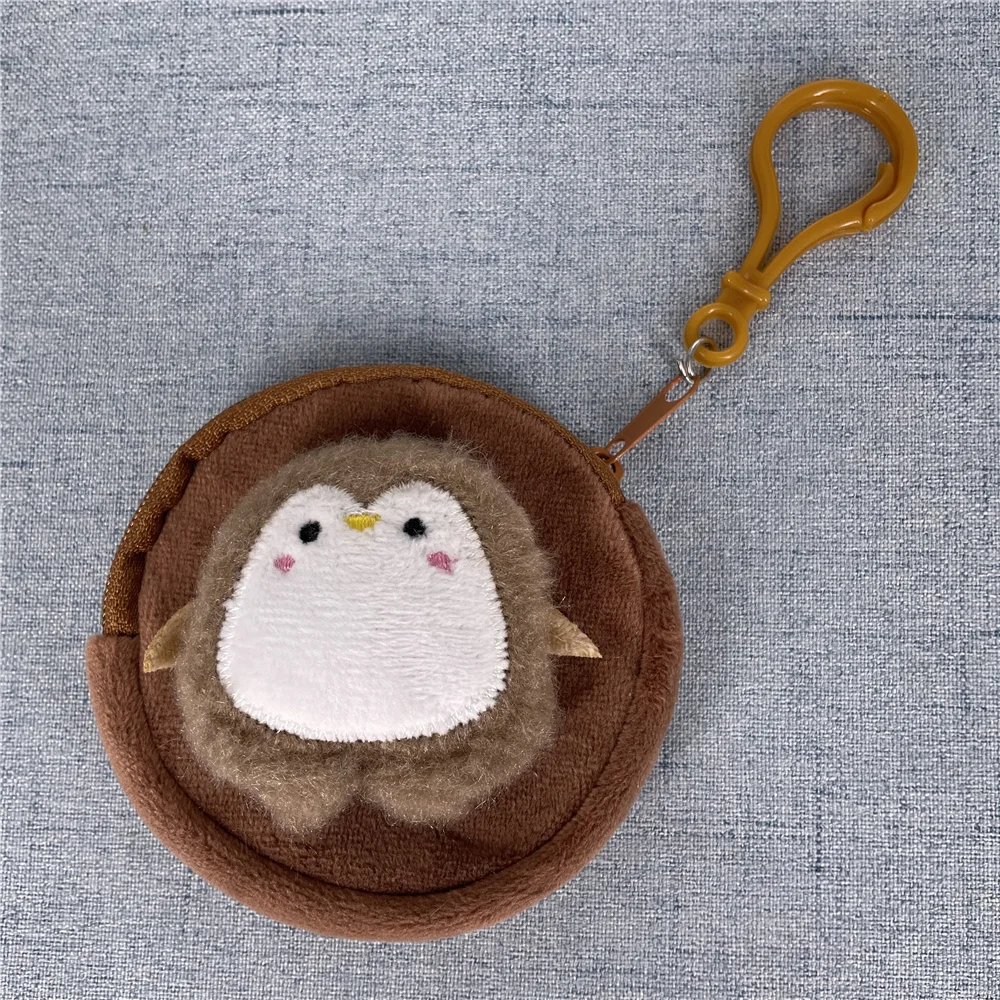 10PCS 8CM 작은 펭귄 플러시 지갑 가방, 플러시 펭귄 장난감 가방 파우치