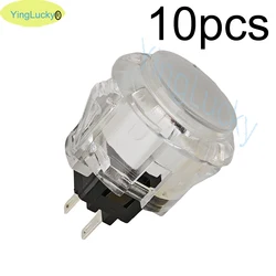 10pcs Durable Clear Push Button Set for Multicade Video Game Consoles (10pcs 24mm white)