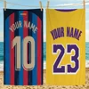 Football Basketball Jersey Name Custom Bath Towel Microfiber Soft Water Absorbing Breathable For Kids Decorative Cartoon Beach 1