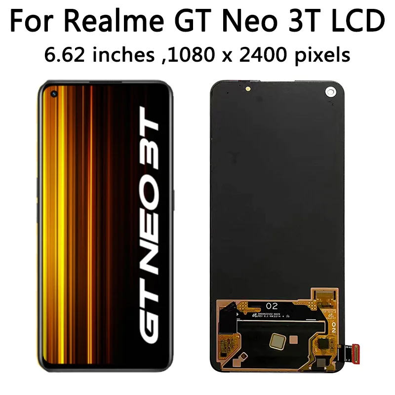Écran LCD + Tactile Noir Pour Realme GT Neo 3 – Sans Châssis, Pièce Détachée Neuve