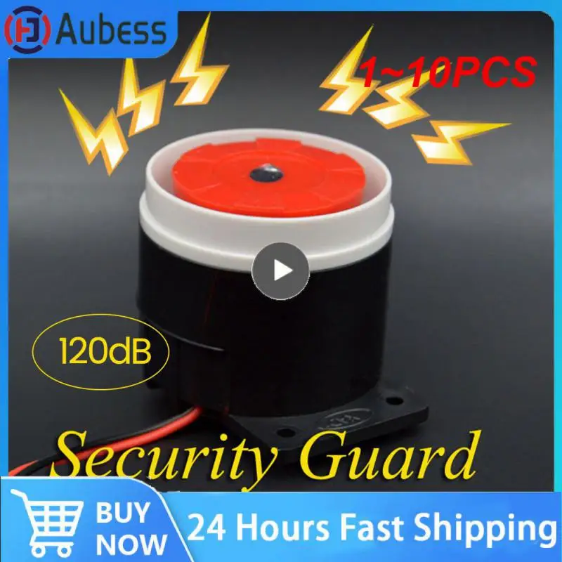 

1~10PCS Super Loud 120dB Sound Alarm System Compact DC 12V Indoor Siren Durable Wired Mini Horn Siren For Home Security