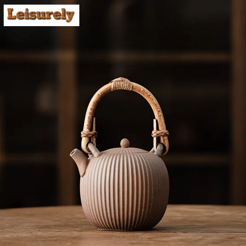 Old Rock Mud Boiling Water Kettle Large Capacity Tea Soaking Pot Household Herbal Medicine Kettle Tea Ceremony Supplies Craft