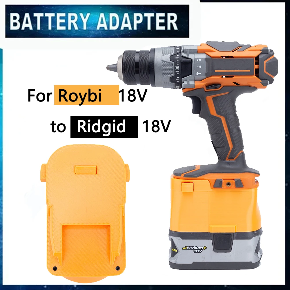 Battery Converter Adapter For Roybi ONE+18V Li-ion Battery to for Ridgid AEG 18V Power Tool Accessories (Batteries not included)