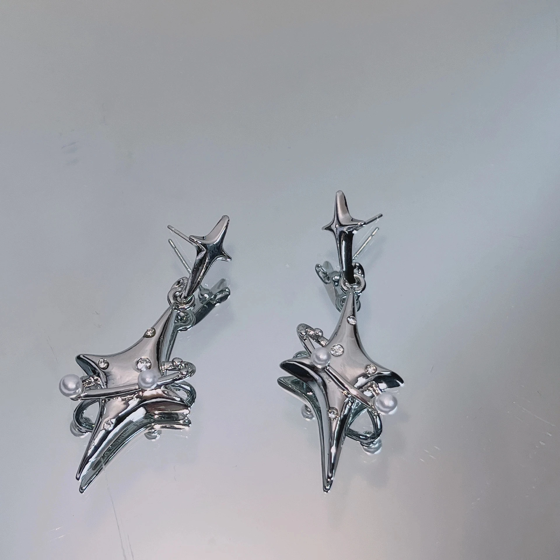 Hot Girl Harajuku Star Orecchini Pendenti Creative Planet Pearl Crystal Star S Earings Moda Coreana Per Donne Ragazze Gioielli Insoliti