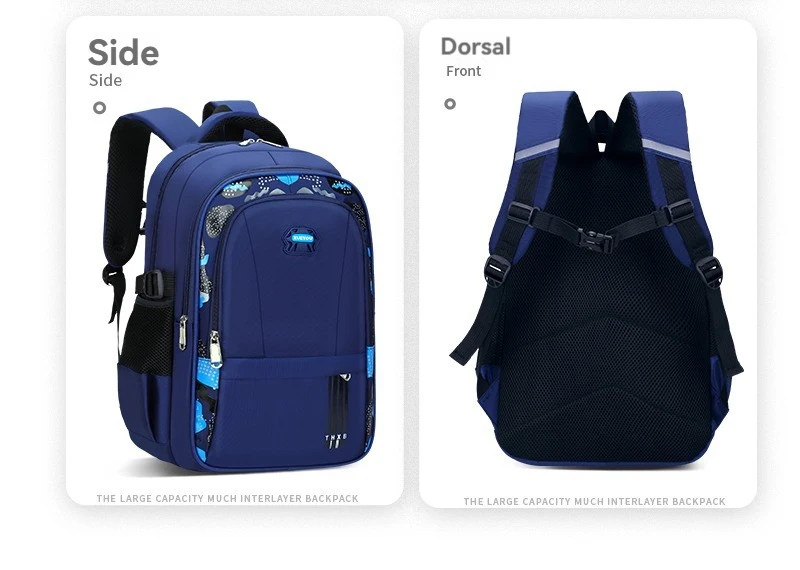 Neue Grundschüler Schultasche Jungen 1-3-6 Klassen 6-12 Jahre alt Leichte Freizeit KINDER Umhängetasche Große Capa – Detail 15