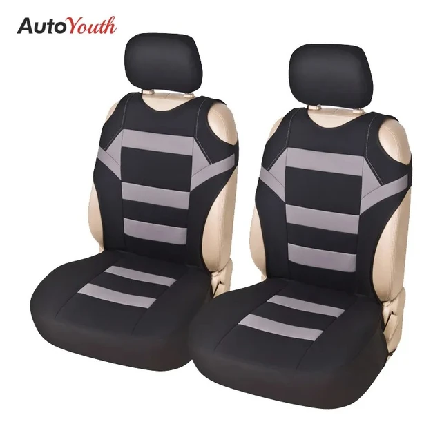 Set da 2 pezzi T-Shirt Design coprisedile anteriore per auto coprisedili  universali per la cura dell'auto per seggiolini auto tessuto in poliestere  - AliExpress