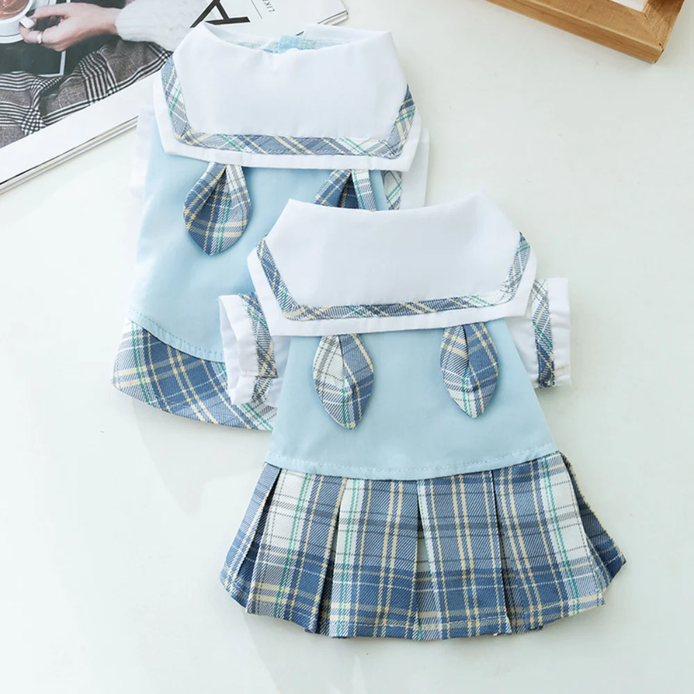

Puppy Fashion Skirt Spring Summer Cute Plaid Dress Cat Sweet Desinger Shirt Small Dog Clothes Pet Cardigan Chihuahua Yorkshire