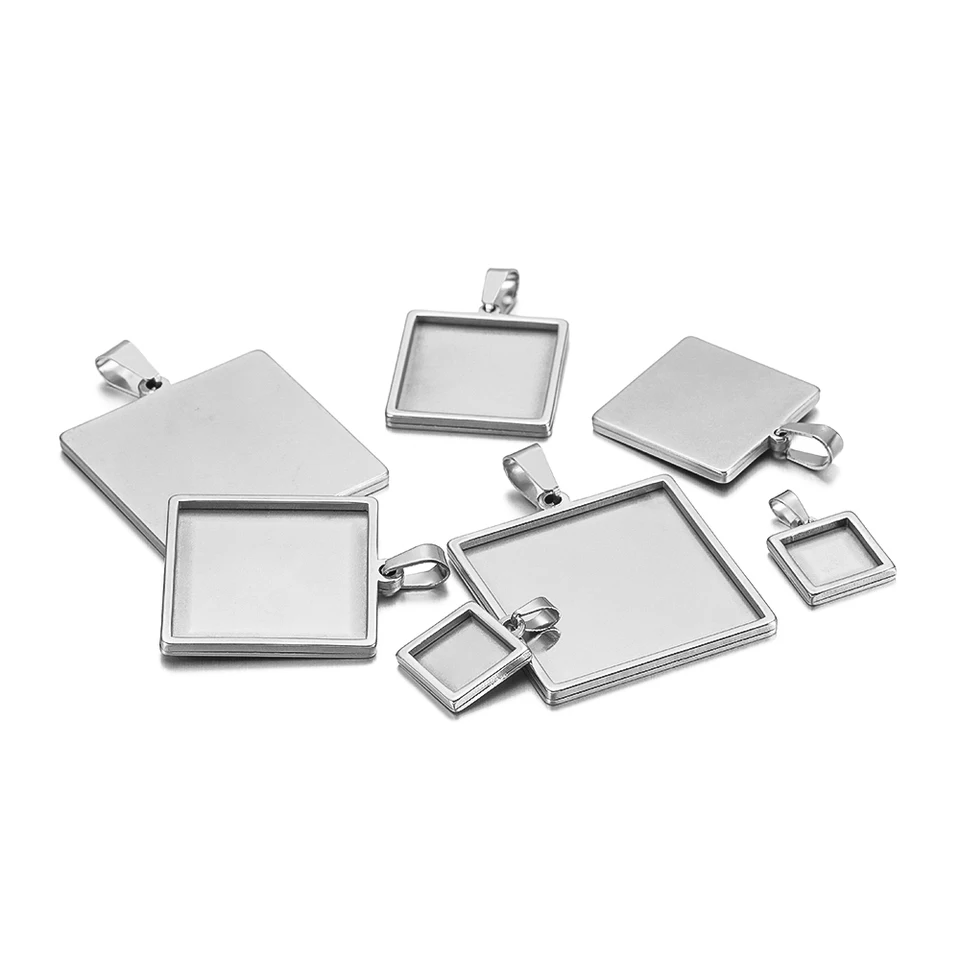 10 Pezzi Base Per Braccialetti Cabochon In Acciaio Inox 12mm - Supporti Vuoti Per Creare Gioielli Fai Da Te - Foto 2