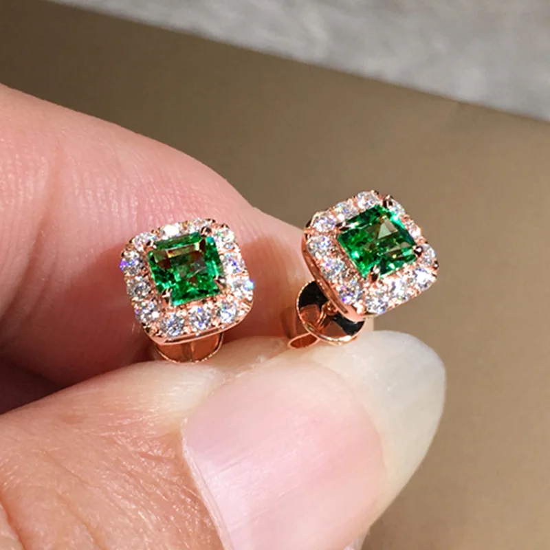 Huitan Stylish Stud Earrings Versatile Accessories for Women Graceful Lady Fashion Shiny Cubic Zirconia Jewelry for Daily Life - Image 5