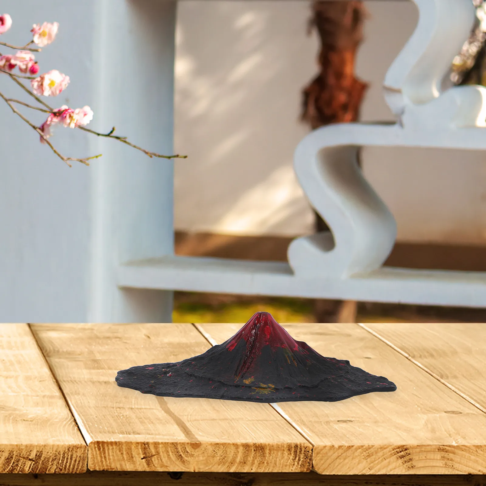 16Pcs 절묘한 미니 화산 플라스틱 장식 현실적인 분화 효과 지리 학습 보조 마이크로 풍경 분재 수족관