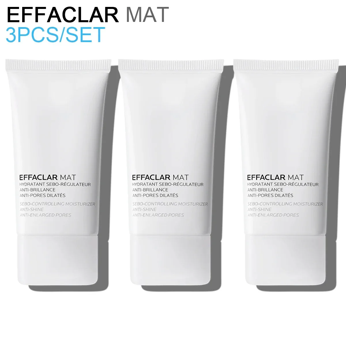 

3PCS 40ML Effaclar Mat Facial Hydratant Cream Moisturizer Anti-Brillance Firming Pores Moisturizing Oil-Free For Sensitive Skin