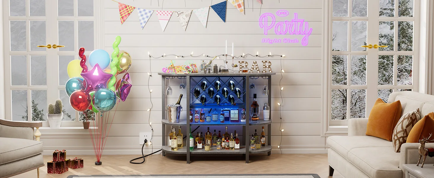 LED bar cabinet setup