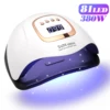 UV LED Nail Lamp 380W Nail Curing Lamps For Home Salon Powerful LED Drying Lamps For All Gel Polish Professional Nail Equipment 1
