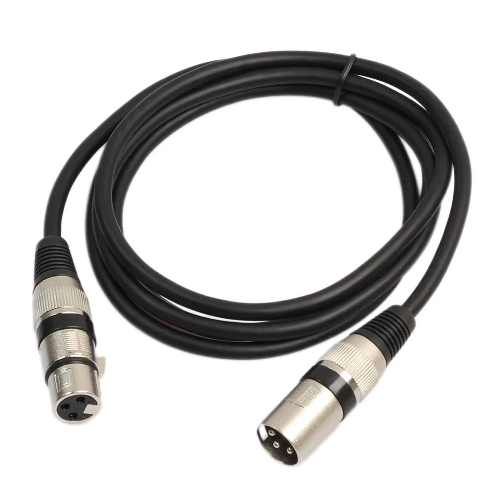 Cavo Prolunga Per Microfono Cavo Prolunga XLR 3 Pin Maschio-femmina 3 Piedi Per Microfono - Schermato, Nero, Audio Professionale Microfono IPhone XR - Foto 3