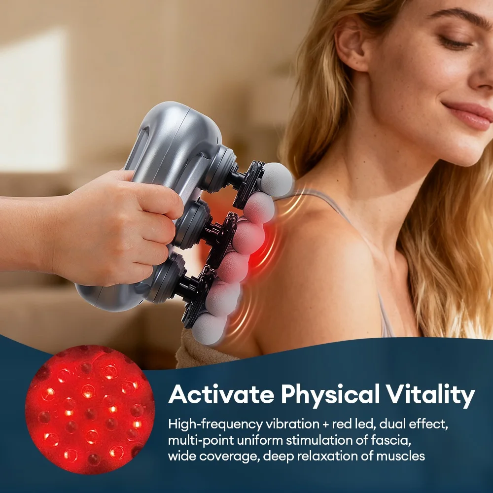 48-Head Fascia Gun High-Frequency Vibration Fascia Gun Back Waist Thigh Massager Neck Shoulder Massager Effectively Relax Muscle