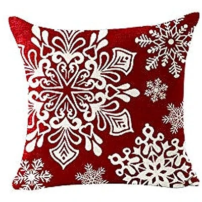 Merry Christmas snowflake red bear linen decorative pillow cover home sofa decorative cushion cover  cushion cover 45x45