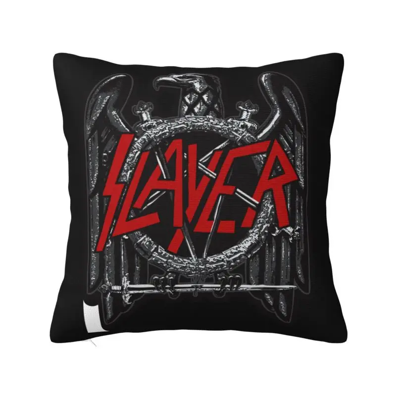 

Slayers Logo Pillow Case 40x40cm for Sofa Heavy Metal Thrash Modern Cushion Cover Soft Pillowcase