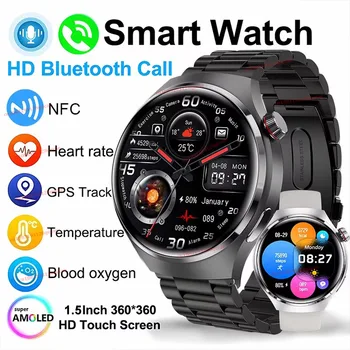 Nuovo Smartwatch 2026 per Uomo con Schermo AMOLED HD, GPS, Tracciamento del Movimento, Frequenza Cardiaca, Chiamate Bluetooth, Impermeabile per Android iOS