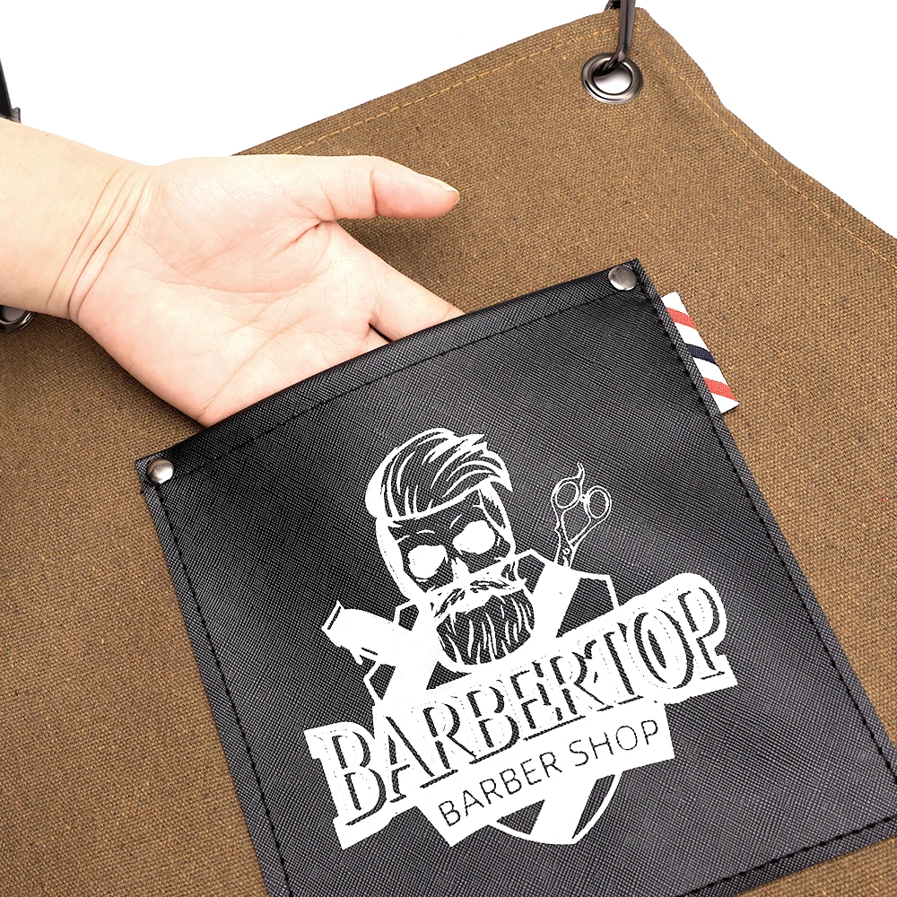 Barber  Hairdressing Shawl Artist Apron Salon Hairdresser Cape with Pockets Waterproof Restaurant  Work Cloth 4