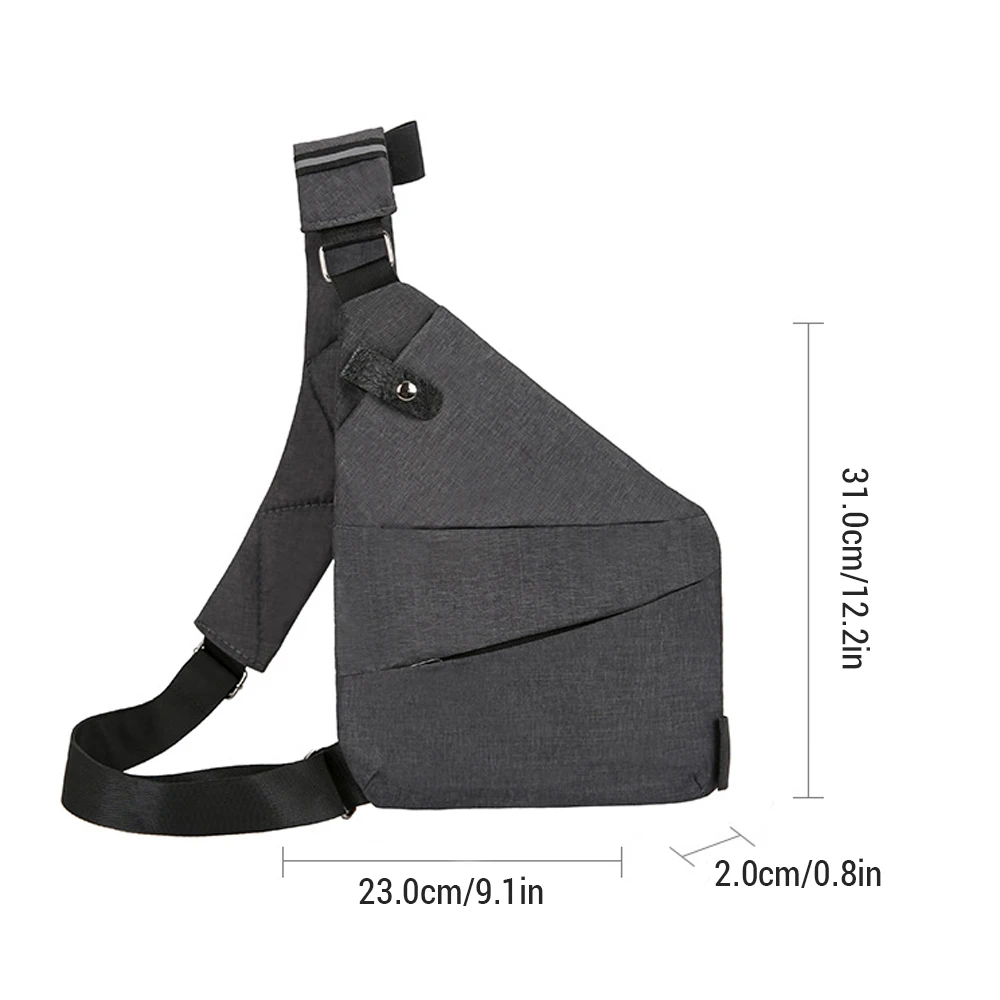 Shoulder Chest Sling Bag Men Women Lightweight Multifunctional Travel for Outdoor Casual Business Left/Right