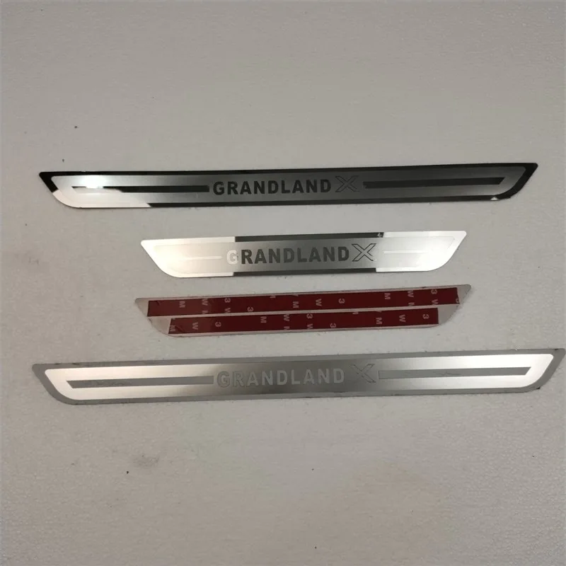 

car assecories For Opel Mokka Grandland X Door Sill Pedal Scuff Plate Stainless Steel Guard Protector Car Sticker