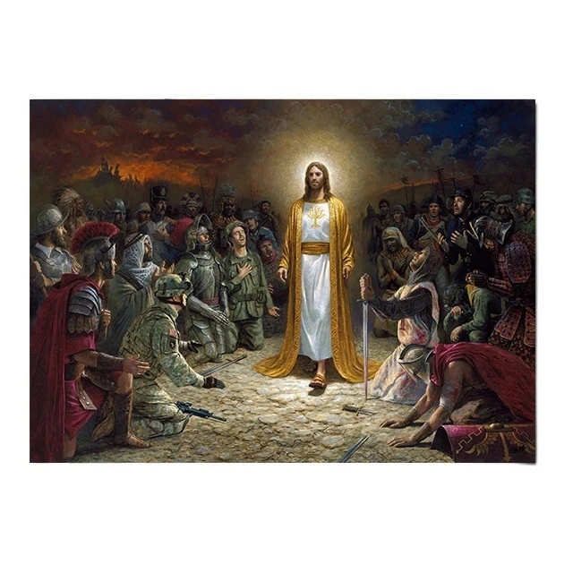 Christian Faith & Spiritual Inspiration: Jesus and the Samaritan Woman Canvas Art