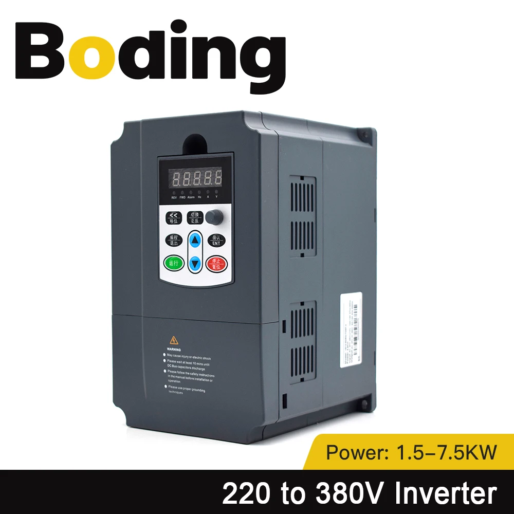 Vfd Inverter 1.5Kw 2.2Kw 3Kw 4Kw 5.5Kw 220V A 380V Con Motore Mandrino Cnc Uso Per Fresatrici Router Cnc