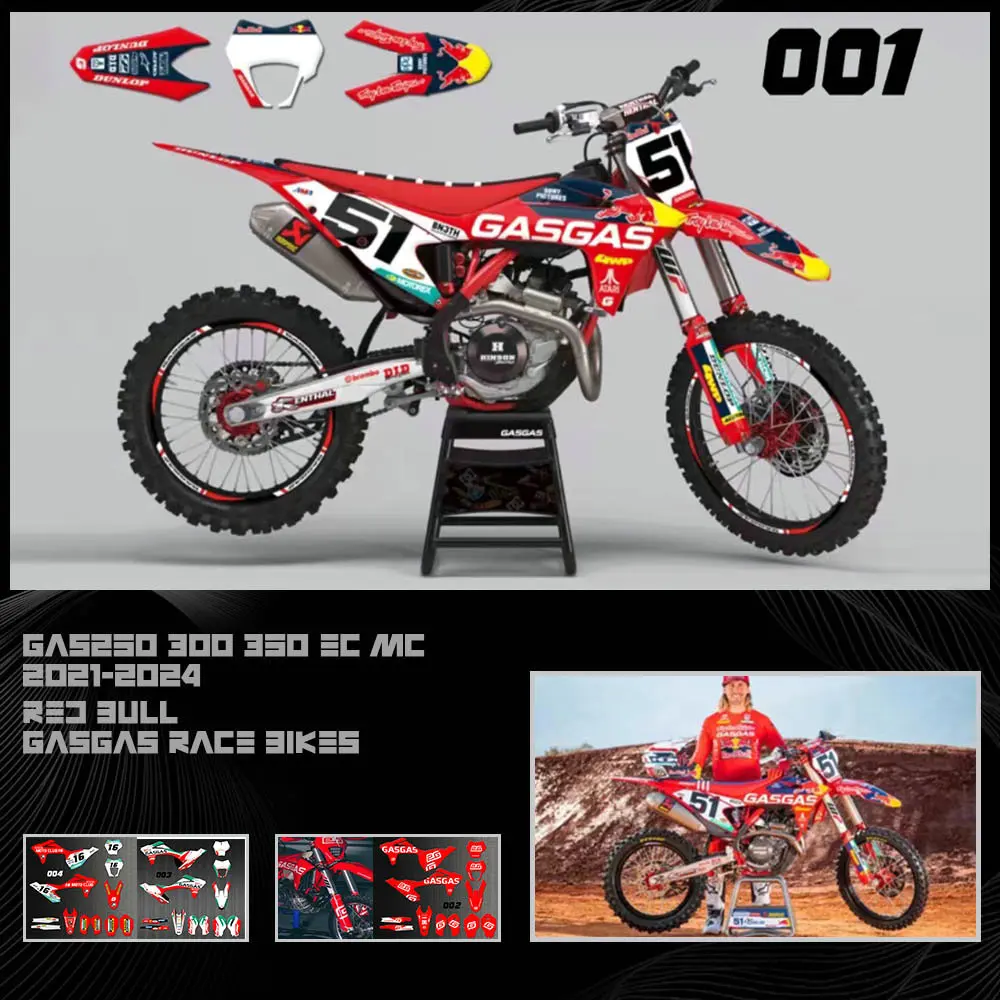 

Full Graphics Decals Stickers Motorcycle For SUZUKI GAS250 GAS300 GAS350 EC MC 2021 2022 2023 2024